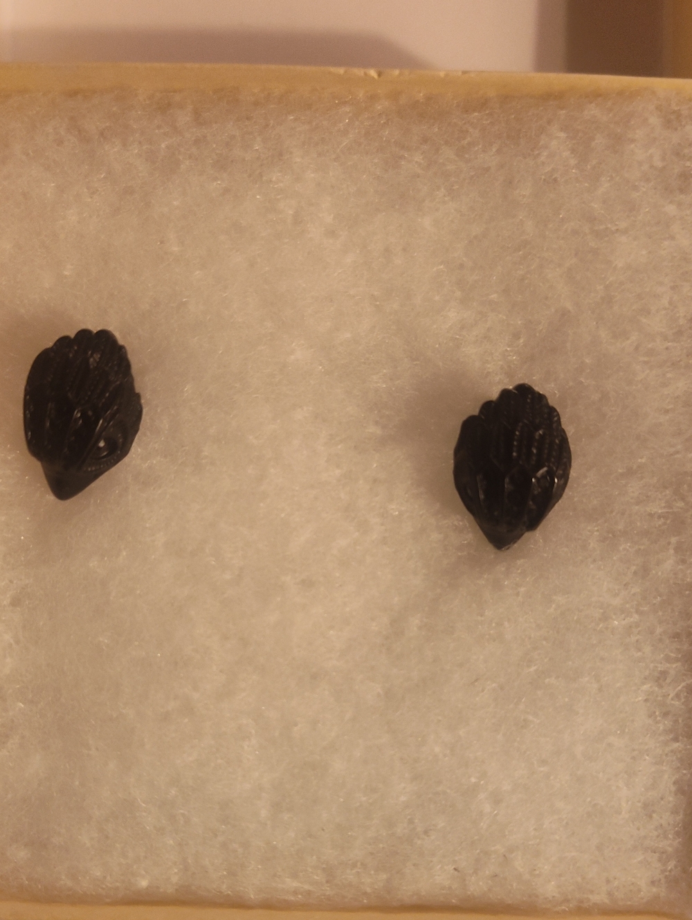 Kurt Geiger Black Bird Head Stud Earrings